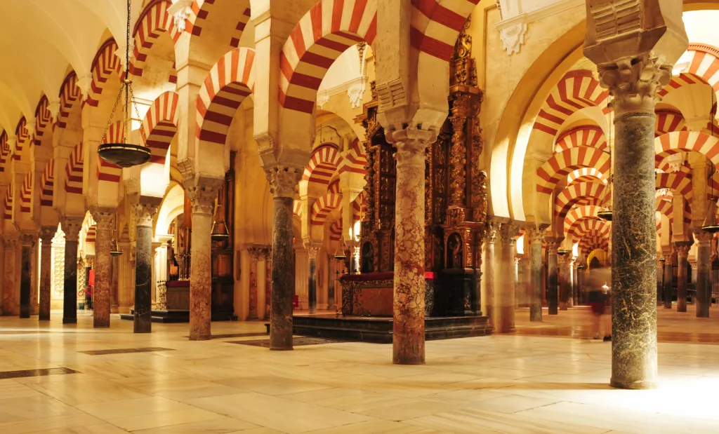 inside view of Cathedral-Mosque of Cordoba, in Spain