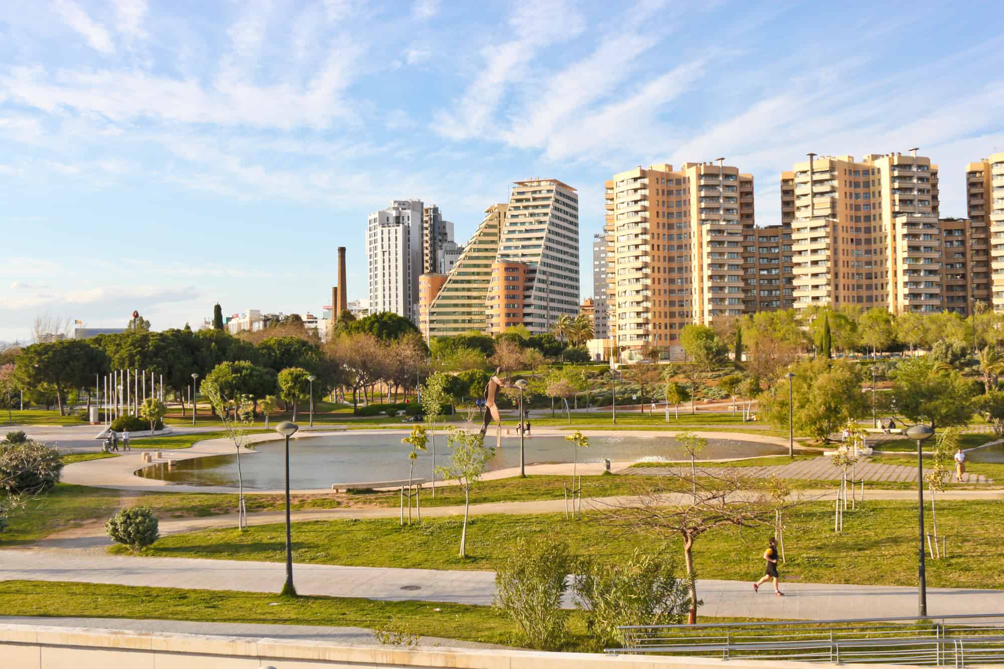 A park and a residential area in valencia