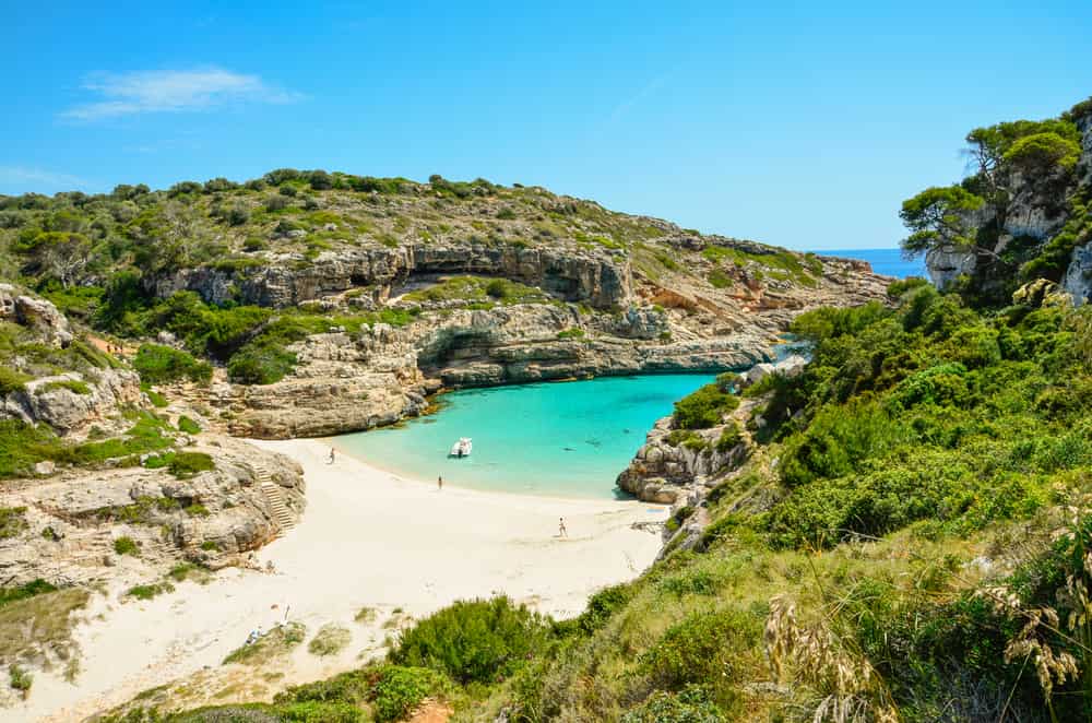 Cala Marmols or Caló des Màrmols ("marble bay"), is an idyllic, small sandy bay on the southeast coast of Mallorca. Spain.