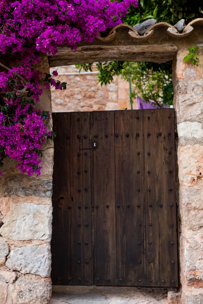 A picturesque stone village nestled in the Tramuntana mountain range in Balearic Islands, Spain