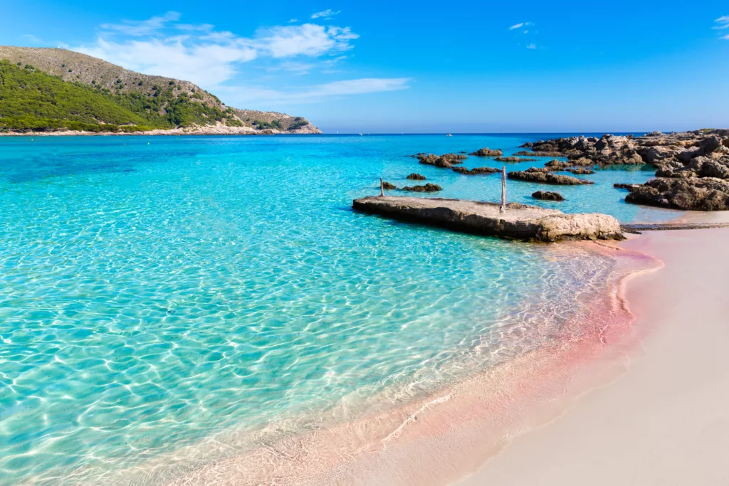 Majorca Cala Agulla beach in Capdepera Mallorca at Balearic Islands of Spain