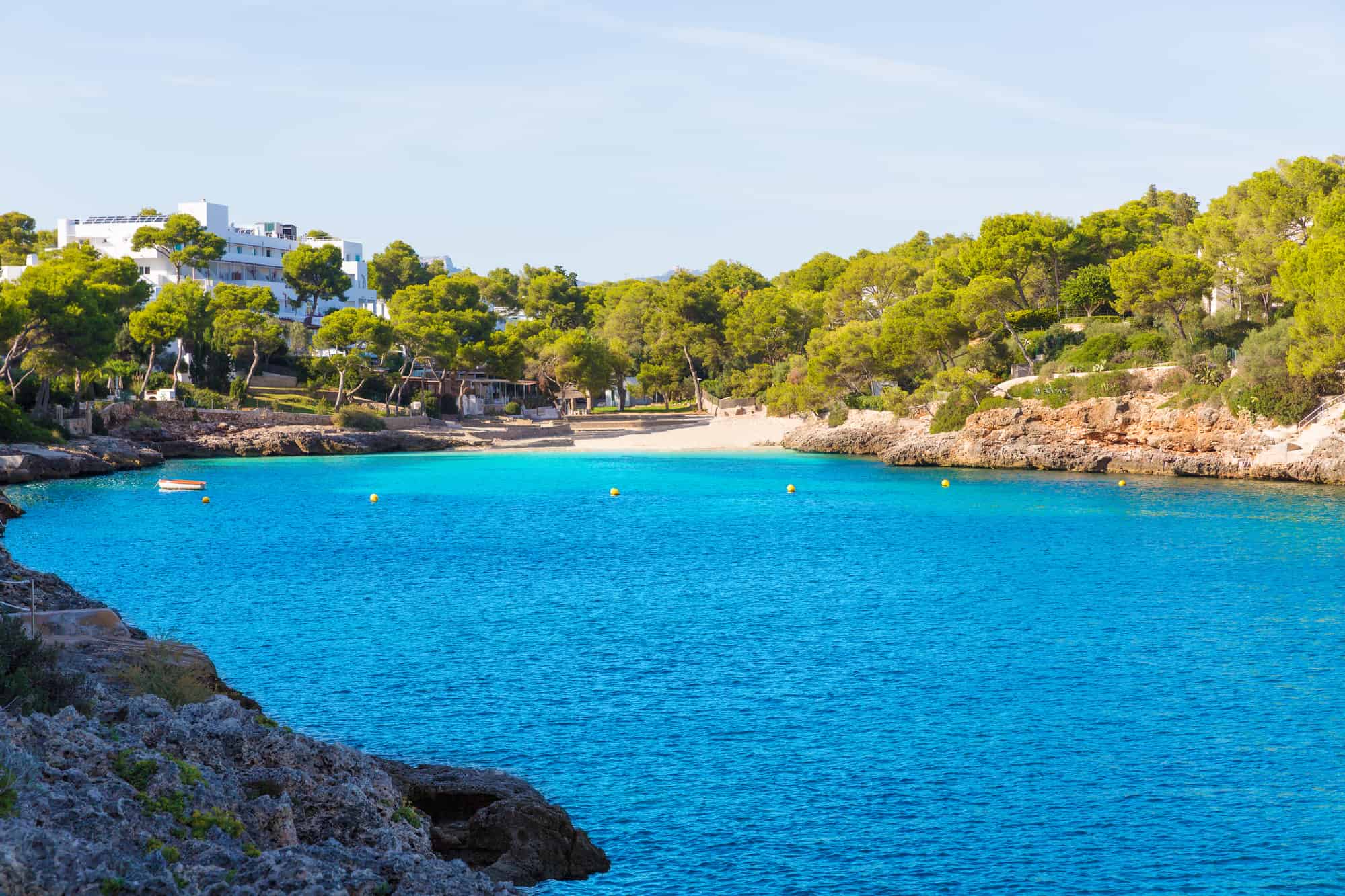 Majorca Cala Dor beach in Santanyi at Balearic Islands of Spain