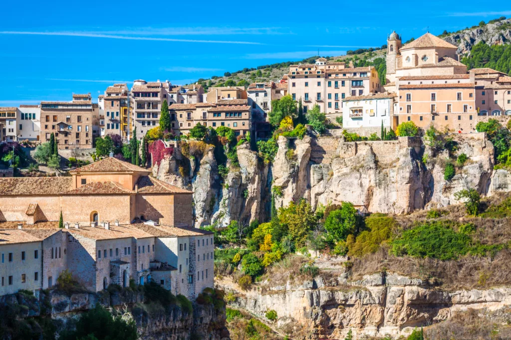 Hanging houses of Cuenca panoramic. Spain. UNESCO World Heritage site