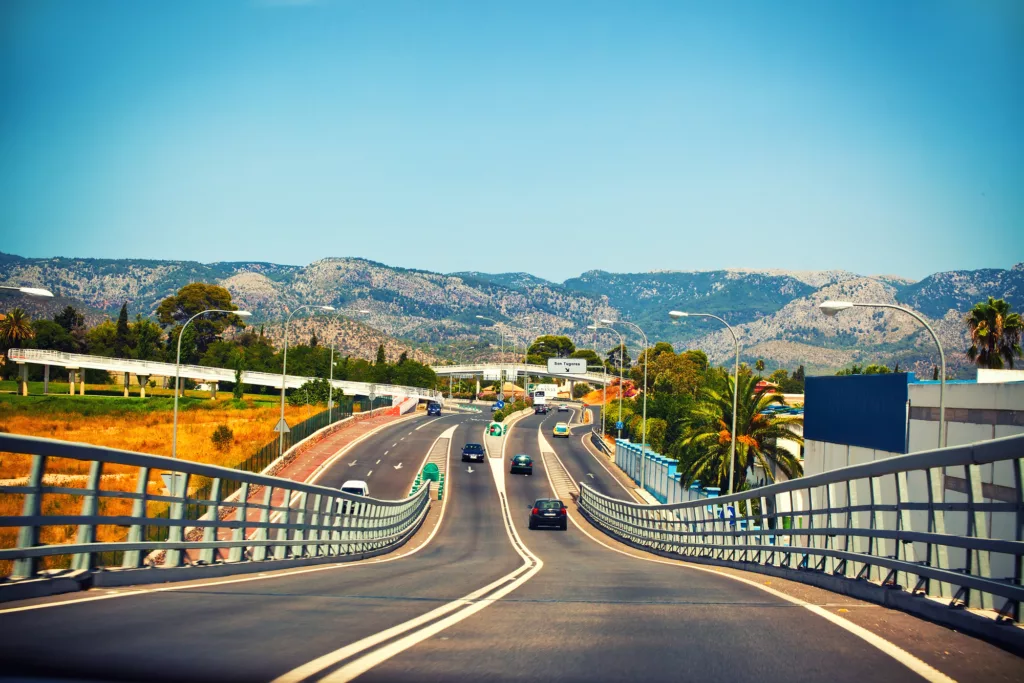 Highway in Mallorca, Balearic island, Spain
