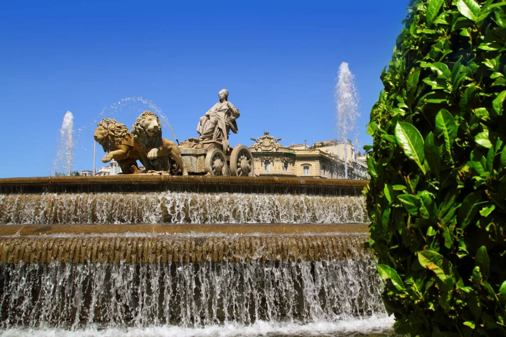 Cibeles statue Madrid fountain in Paseo de Castellana