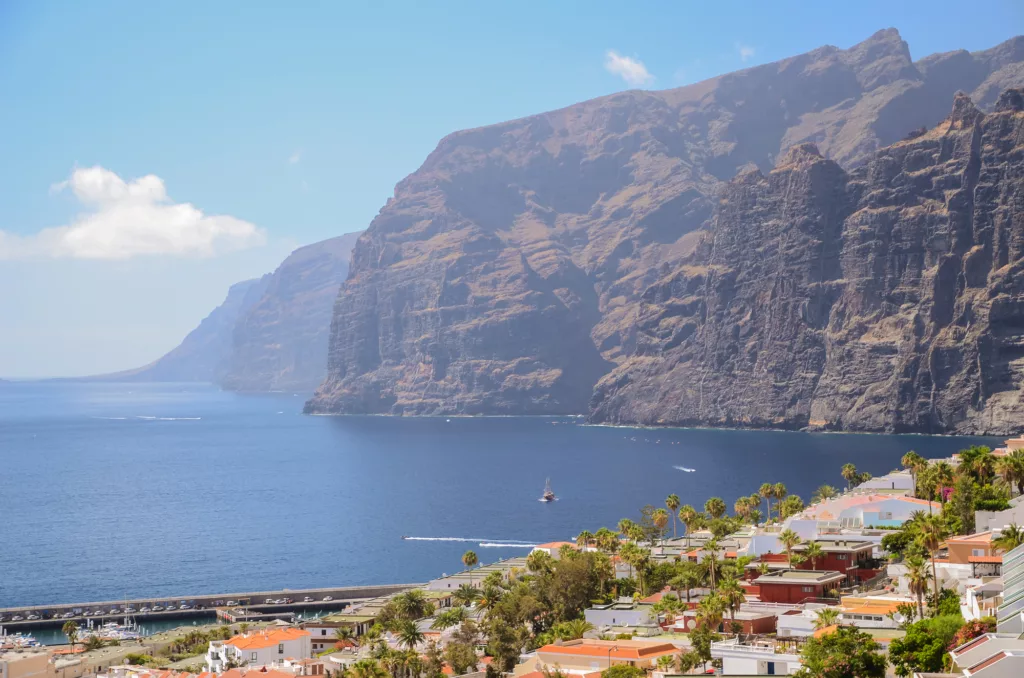 Majestic giant volcanic Los Gigantes cliffs on Tenerife, Spain