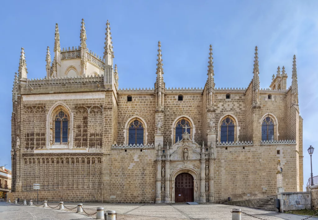 The Monastery of San Juan de los Reyes (Monastery of Saint John of the Monarchs) is an Isabelline style monastery in Toledo, Spain, built by the Catholic Monarchs (1477 – 1504)