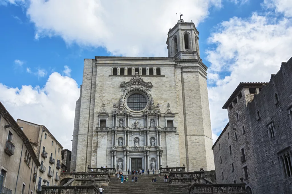 Staircase to the Cathedral of the Spanish city of Girona