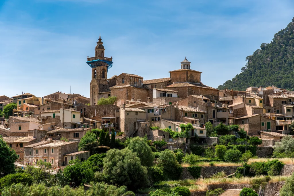 Valldemossa traditional village in the Tramuntana mountain - Valldemossa, Mallorca, Balearic Islands, Spain