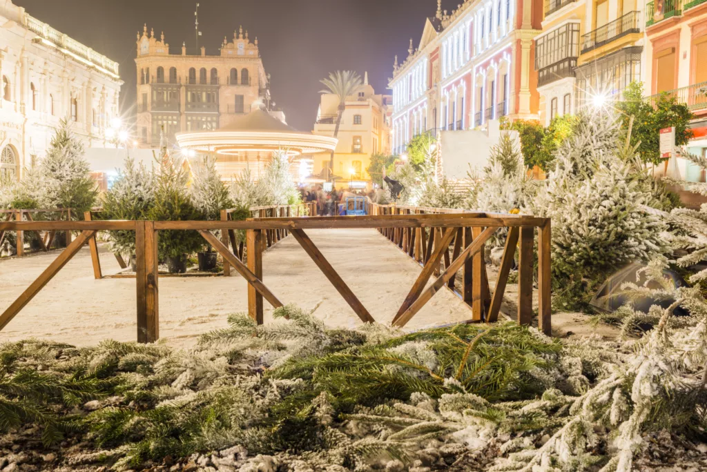 Christmas market in Sevilla in December