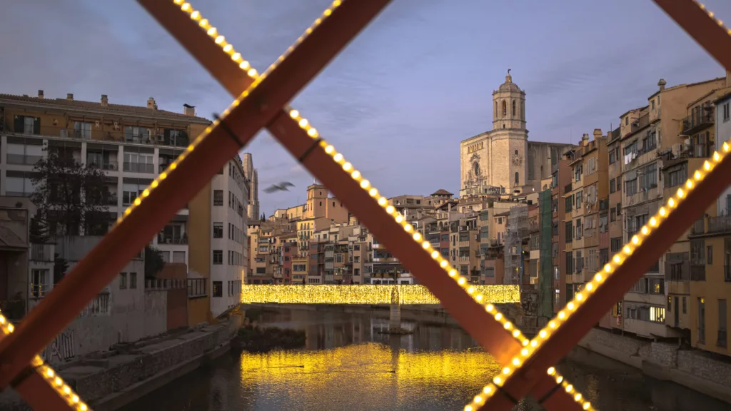 Girona in December on the Bridge