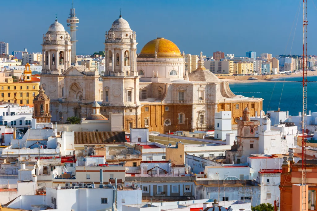 Rooftops and Cathedral in Cadiz, Andalusia