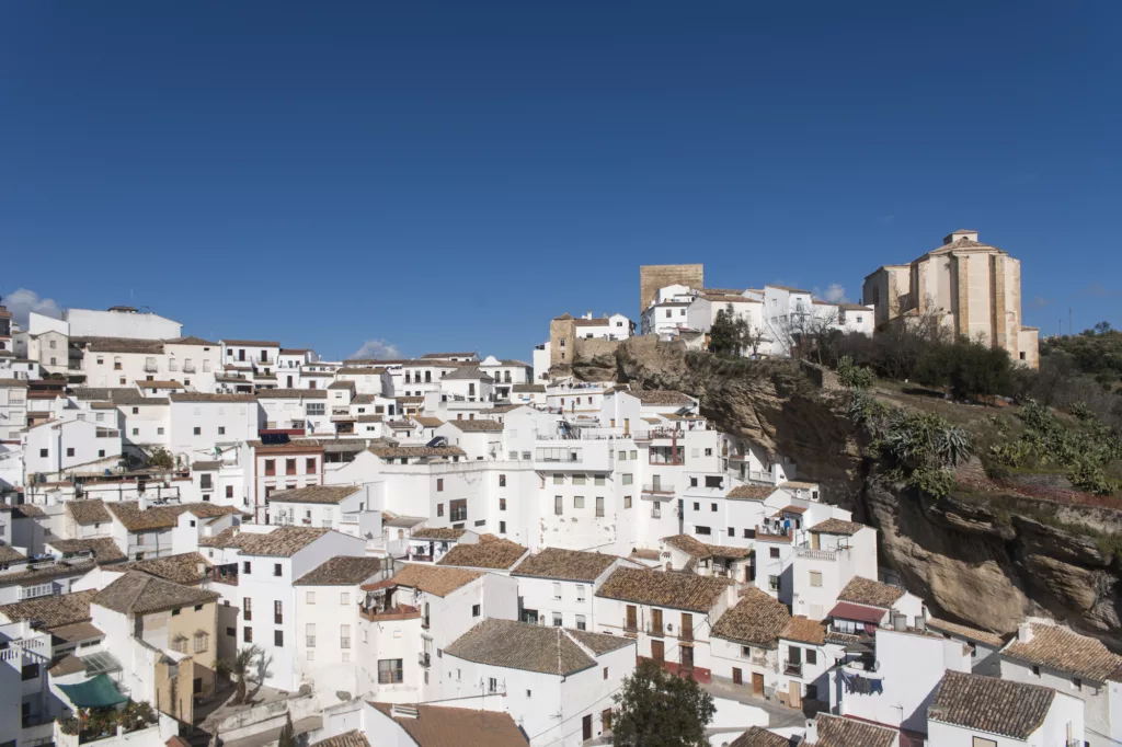 White villages of the province of Cadiz, Setenil de las Bodegas in January
