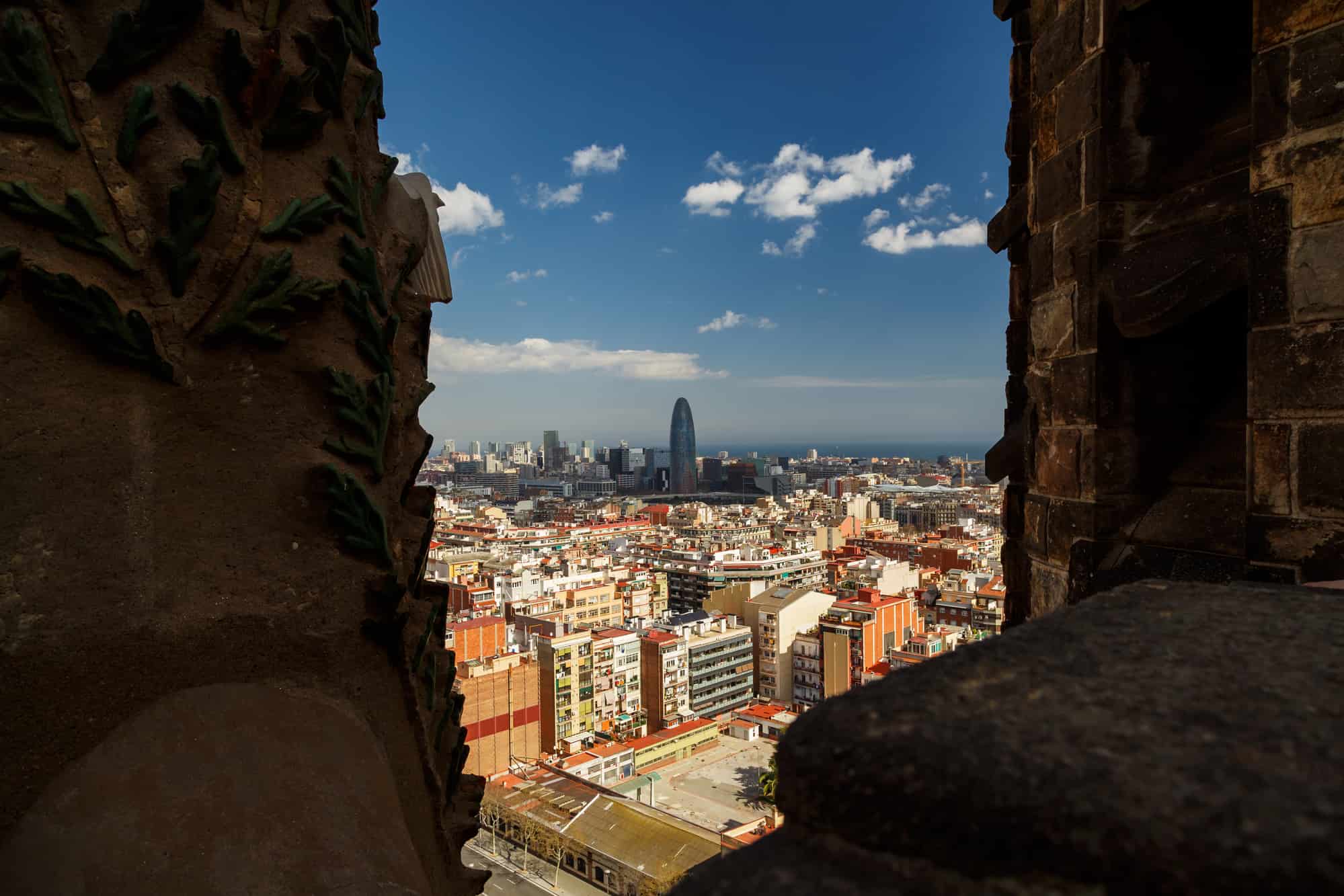 Barcelona downtown and uptown