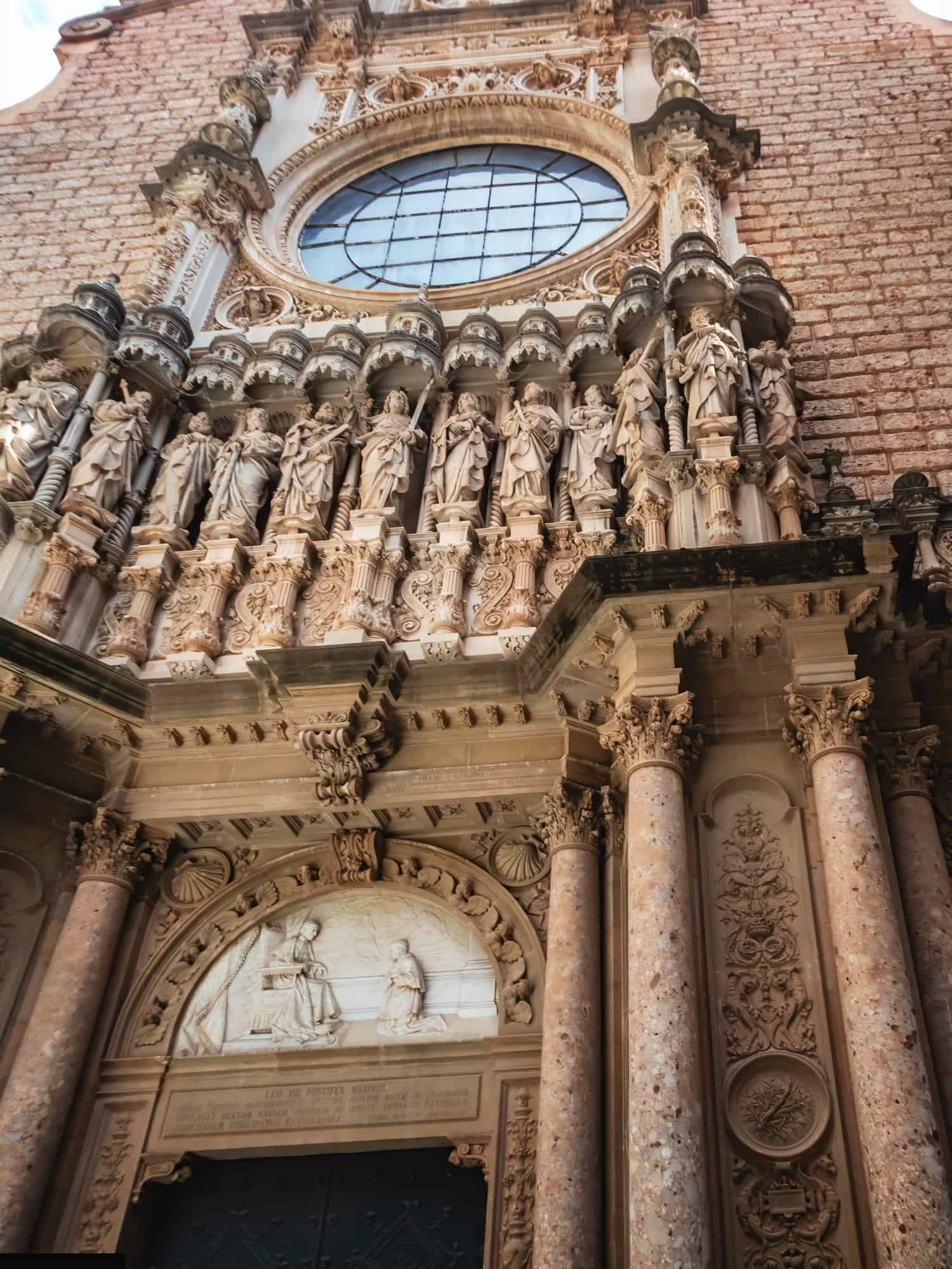 Entrance to the Montserrat Monastery in Catalonia, Spain.