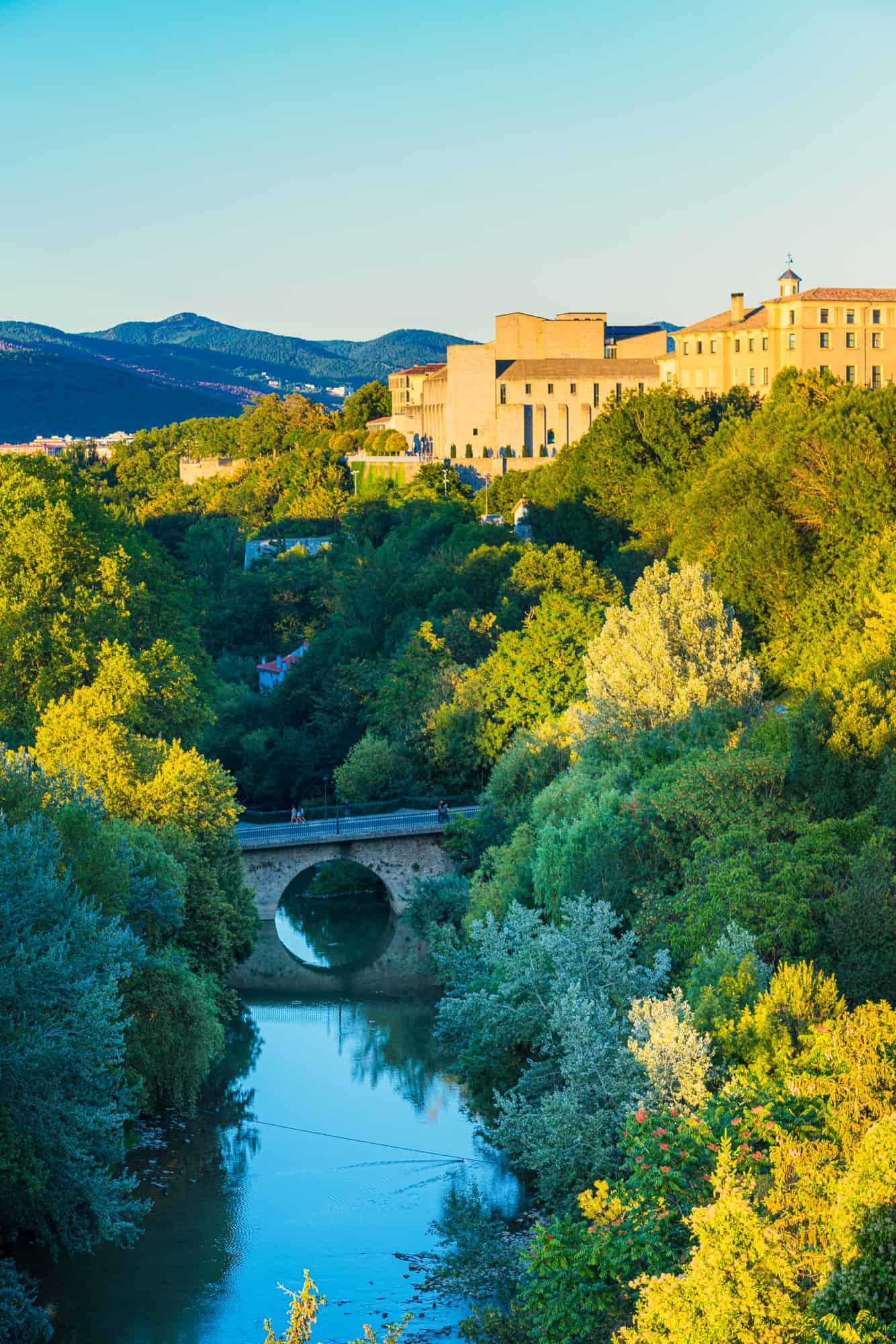 Pamplona Landscape featuring Arga River, Navarre, Spain