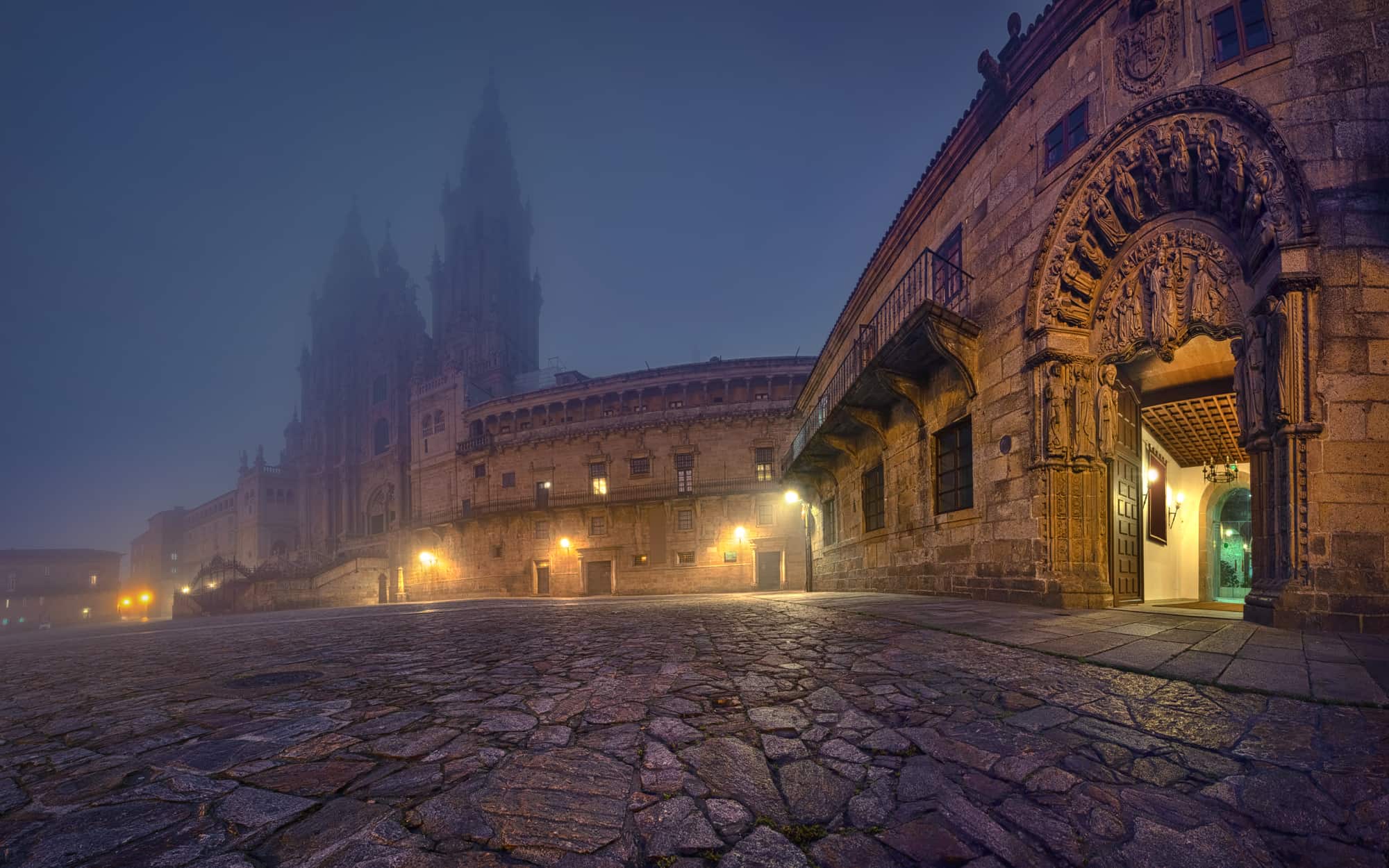 Santiago de Compostela, Spain. View of Praza do Obradoiro