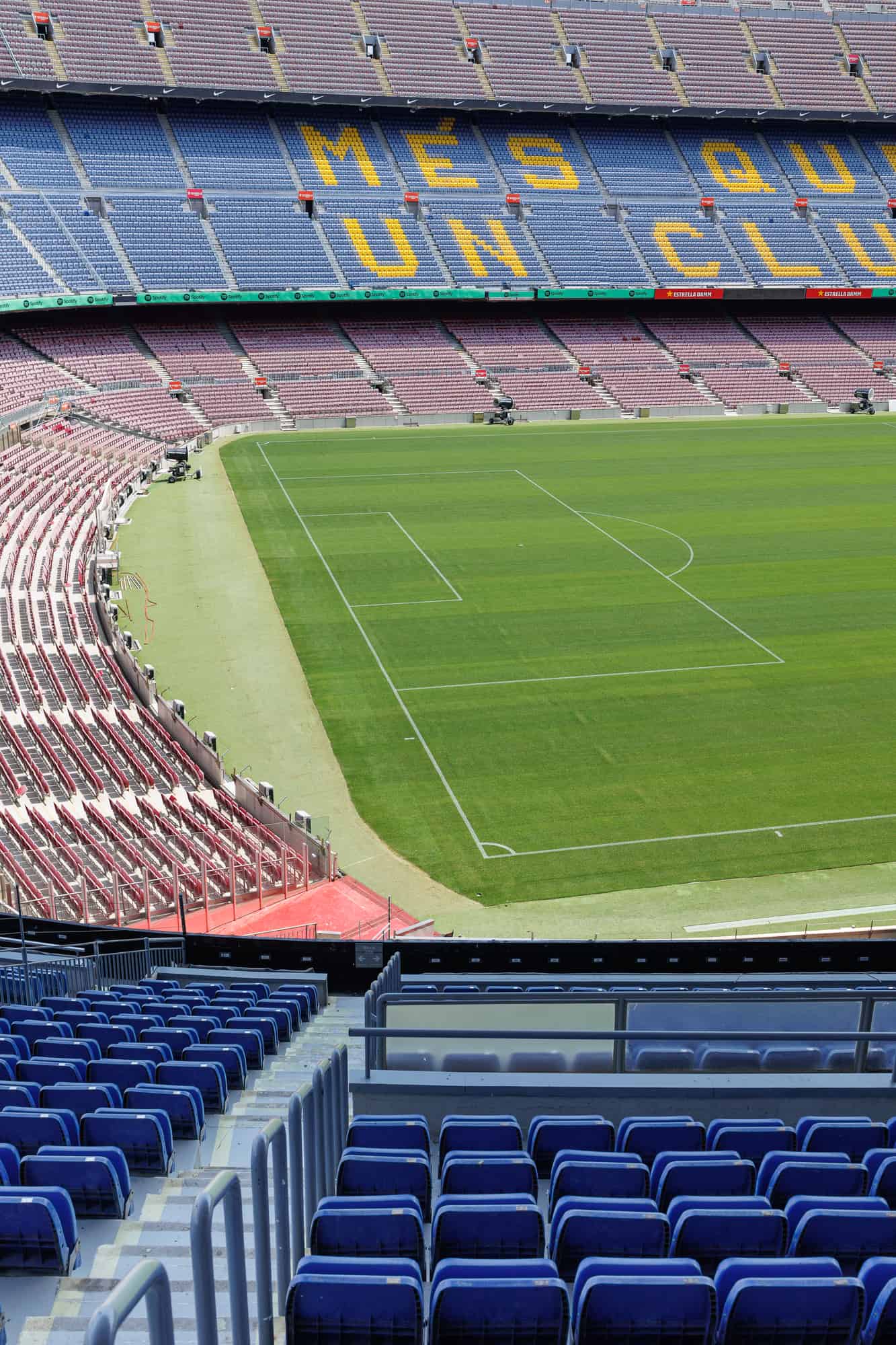 View from the highest Seats of the F.C. Barcelona Soccer Stadium