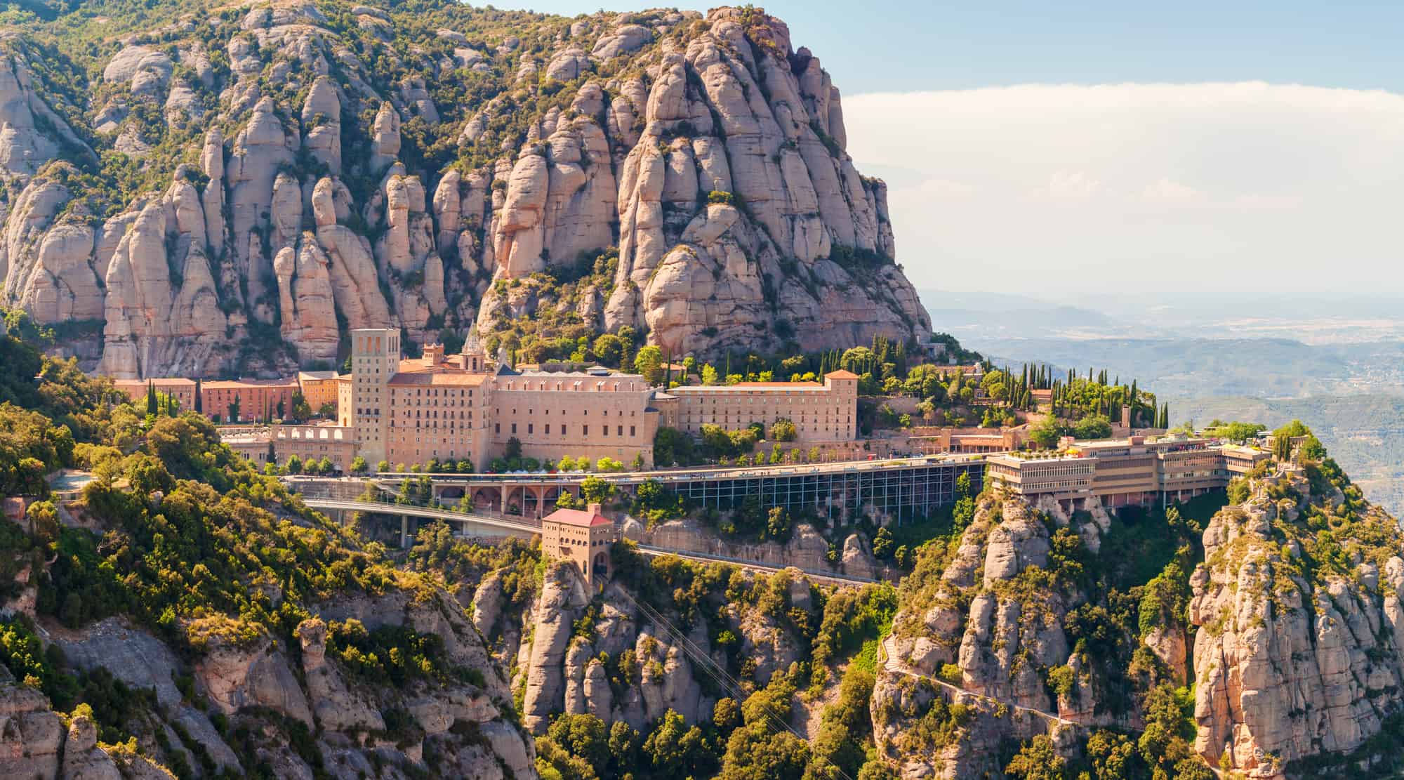View of the Montserrat Monastery in Catalonia, near Barcelona