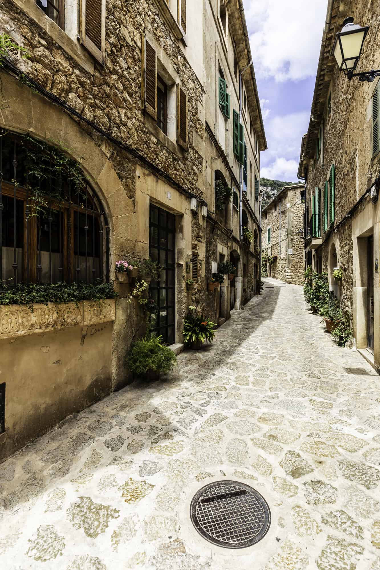 Street in the old town of Mallorca, Alcudia