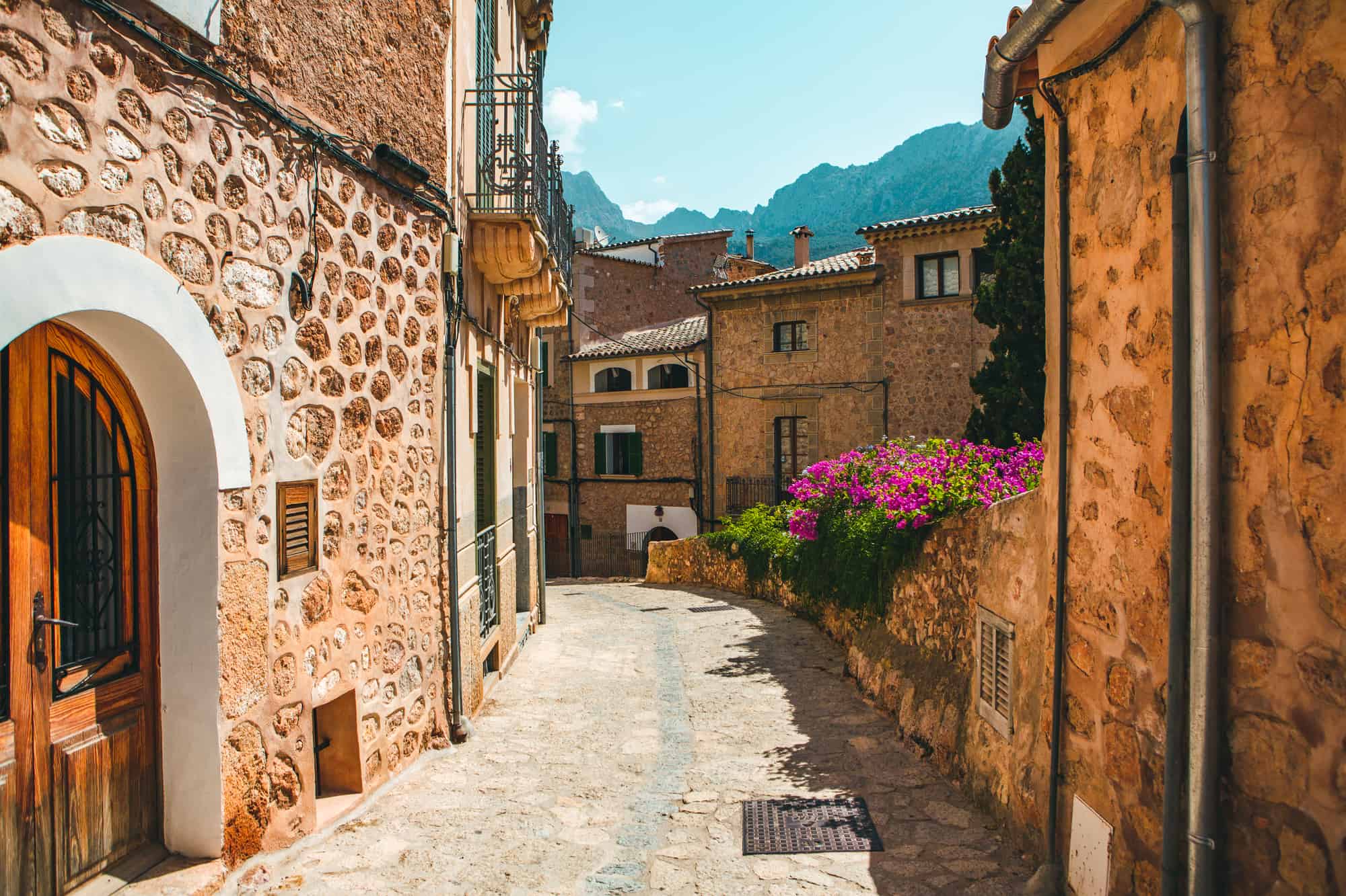 View the picturesque Spanish-style village Fornalutx, Majorca