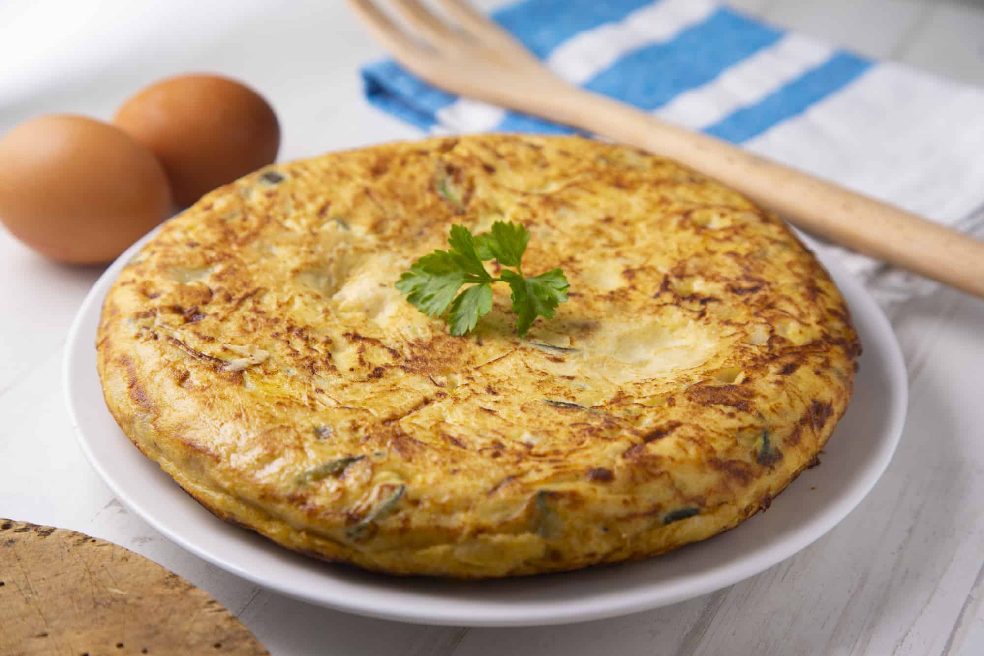 Spanish omelette, known as tortilla